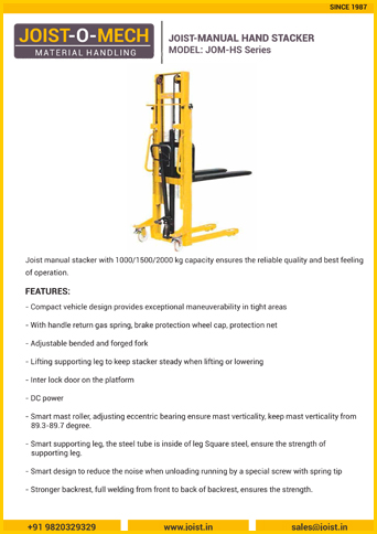 Manual Hand Stacker