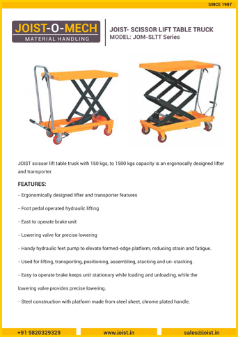 Scissor Lift Table Truck