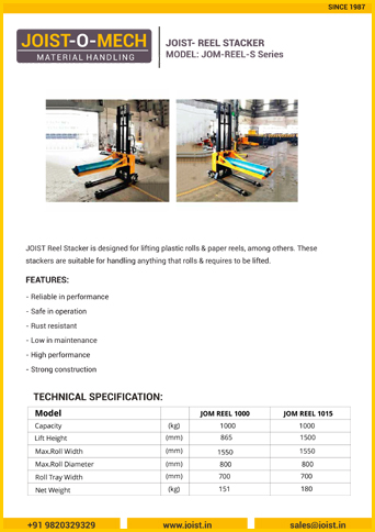 Reel Stacker