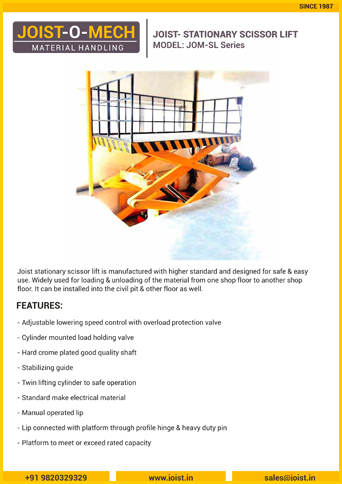 Stationary Scissor Lift