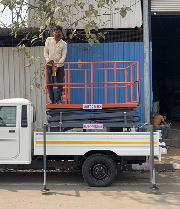 Bolero Mounted Scissor Lift joist manufacturer in Mumbai Navi Mumbai Pune Bangalore Hydraulic mysore Delhi chennai Vapi